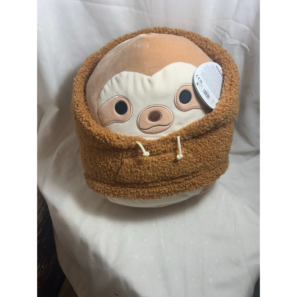 Squishmallows Simon the Sloth with Sherpa Hoodie